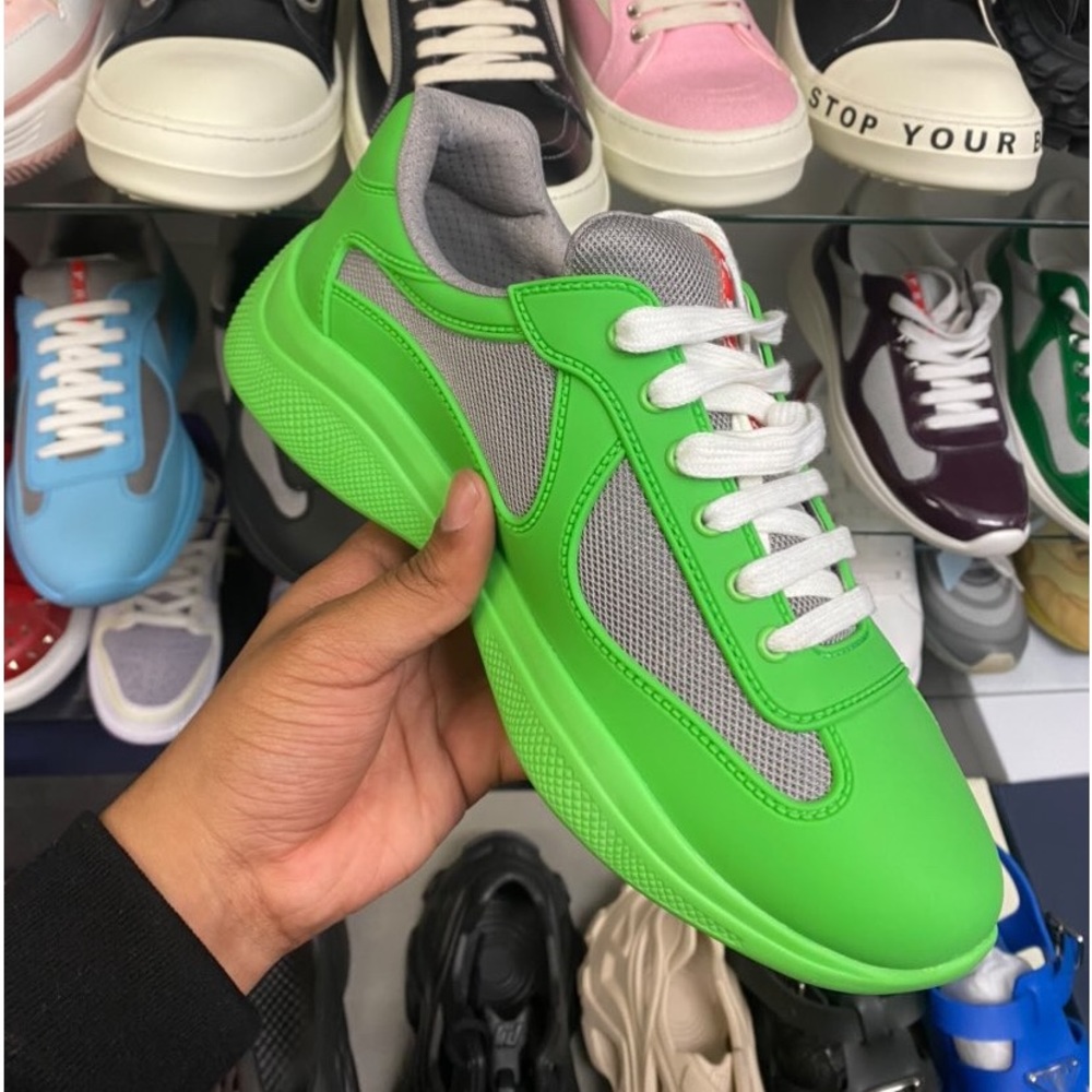 Prada America's Cup Soft rubber and bike fabric sneakers